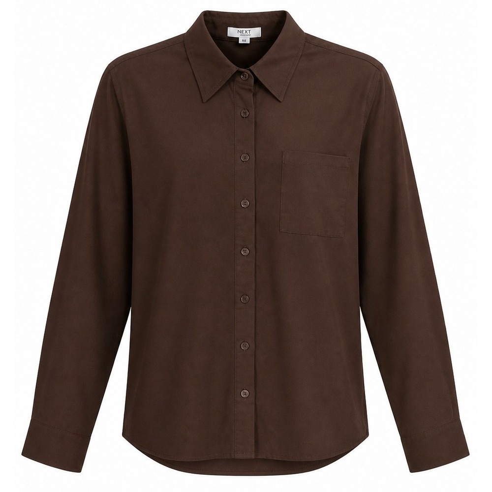 Riot Swim Women Camden Cover Up Shirt M Brown Minimalist Button Down Long Sleeve